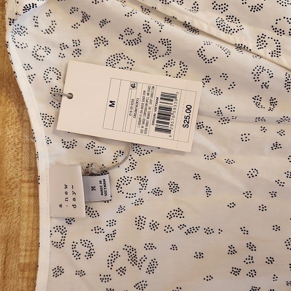 A NEW DAY Peasant Babydoll Dress Animal Leopard Print Tiered, size M - Picture 4 of 9